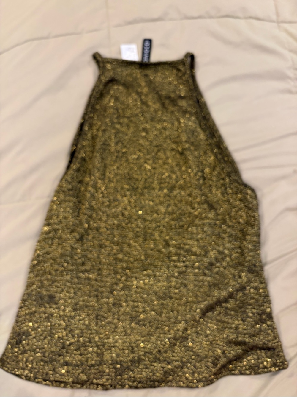 H&M Metallic Gold Halter Top